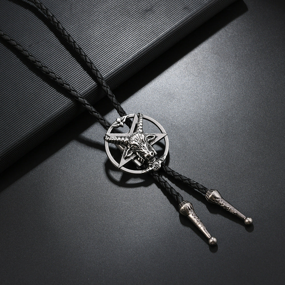 Vintage Western Gothic Skull Bolo Tie Handcrafted Cowboy Necktie Collection