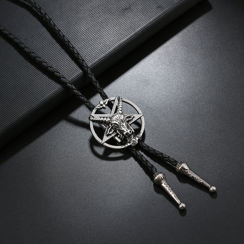 Vintage Western Gothic Skull Bolo Tie Handcrafted Cowboy Necktie Collection